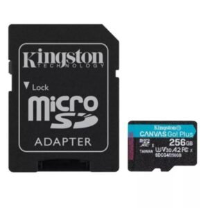 Memoria Micro SD Kingston 256GB Clase10 UHS-I V30 200Mbs/100Mbs para uso general