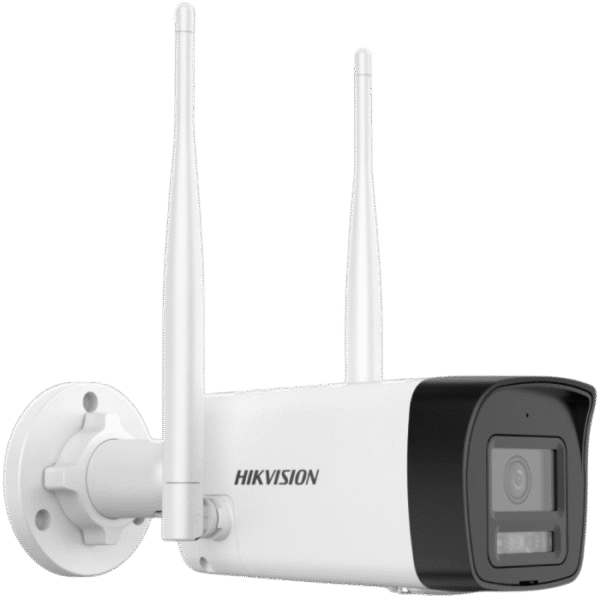 Cámara IP WiFi HikVision Bullet 2MP, Compatible con Wi-Fi 6, IR 20m, luz blanca 15m, Micrófono y altavoz incorporados — DS-2CV1023G2-LIDWF