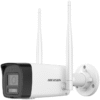 Cámara IP WiFi HikVision Bullet 2MP, Compatible con Wi-Fi 6, IR 20m, luz blanca 15m, Micrófono y altavoz incorporados — DS-2CV1023G2-LIDWF