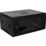 Gabinete rack de pared 600mm*450mm*4U, puerta de cristal templado, cerradura redonda pequeña, Marca IFlux --- FD-WM-H-4W6D4