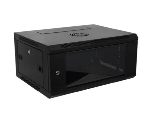 Gabinete rack de pared 600mm*450mm*4U, puerta de cristal templado, cerradura redonda pequeña, Marca IFlux --- FD-WM-H-4W6D4