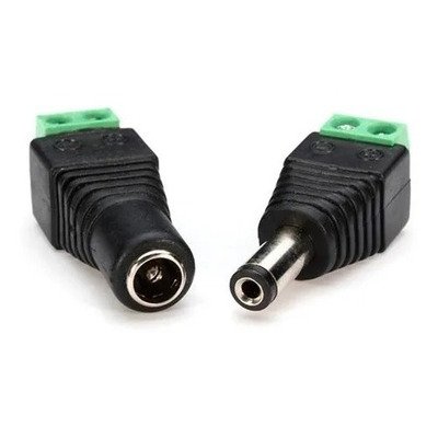 Conector terminal 12v DC atornillable, tipo macho&hembra (el par)