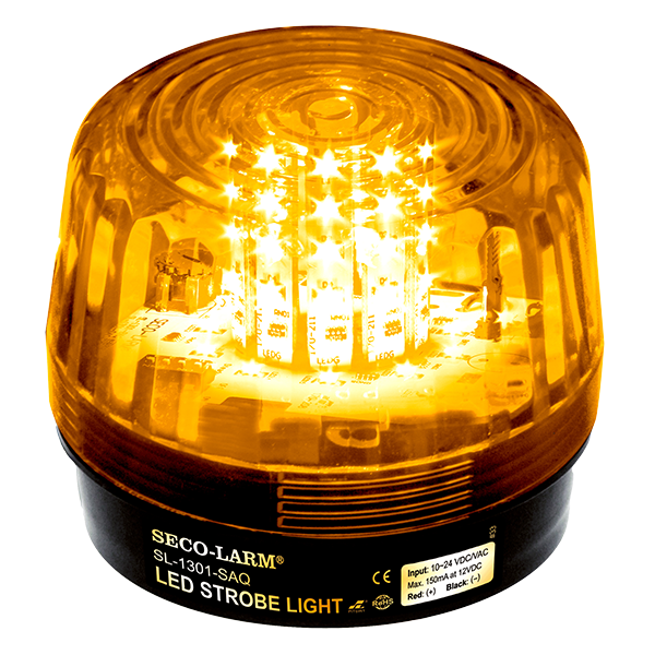 Luz estrobo color amarillo de 54 LEDS, sirena incorporada 100dB, 12v, SECO-LARM --- SL-1301-SAQ/Y
