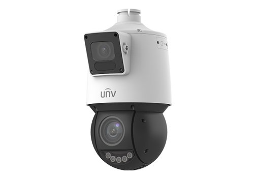 PTZ IP UNIVIEW con lente dual 4+4MP, Light Hunter, Zoom óptico 25X, IR 100m, con entradas y salidas de alarma y audio --- IPC94144SR-X25-F40C