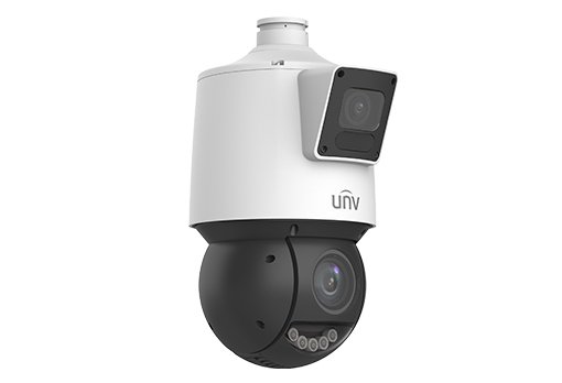 PTZ IP UNIVIEW con lente dual 4+4MP, Light Hunter, Zoom óptico 25X, IR 100m, con entradas y salidas de alarma y audio --- IPC94144SR-X25-F40C