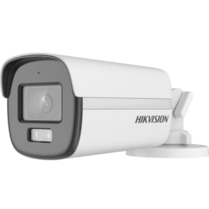 Cámara análoga HikVision Bullet 2MP, ColorVu, luz hibrida, micrófono integrado, IP67 para exteriores --- DS-2CE10DF0T-LFS