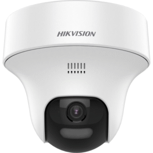 Cámara análoga hibrida HikVision PT 2MP, luz estroboscópica, sirena, micrófono integrado, IP67 para exteriores --- DS-2CE70D0T-PTLTS