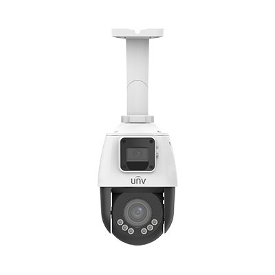 PTZ IP UNIVIEW con lente dual 2+2MP, Light Hunter, Zoom óptico 4X, con audio bidireccional --- IPC9312LFW-AF28