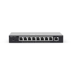 Switch PoE Ruijie-Reyee, 8PoE+, 9Puertos 10/100/1000, 120Watts de potencia, VLANs --- RG-ES209GC-P