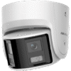 Cámara IP HikVision ColorVu Domo 4MP, AcuSense (SMD), con doble lente angular 180 grados, sirenas de alarma/audio y luz estrobo, WDR, audio bidireccional, PoE, IP67 --- DS-2CD2347G2P-LSUSL