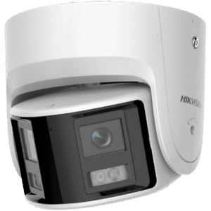 Cámara IP HikVision ColorVu Domo 4MP, AcuSense (SMD), con doble lente angular 180 grados, sirenas de alarma/audio y luz estrobo, WDR, audio bidireccional, PoE, IP67 --- DS-2CD2347G2P-LSUSL