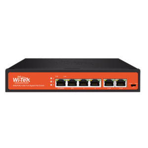 Switch PoE Wi-Tek, 5Puertos Gigabit, 50Watts de potencia, WatchDog, VLAN, PoE extendido hasta 250M --- WI-PS305G
