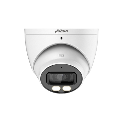 Cámara análoga Dahua Domo 5MP, Smart Dual light, micrófono integrado, lente 3.6mm, IR 40m, IP67 para exteriores --- HAC-HDW1509TN-IL-A