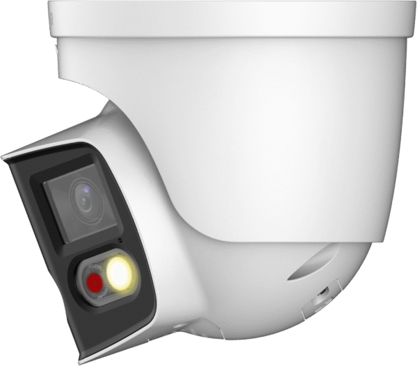 Cámara IP Dahua TIOC Duo 180 grados Domo 8MP, IAs de Intrusión, Disuasión Activa, SMD 4.0, audio bidireccional, IP67 — IPC-PDW3849-A180-AS-PV