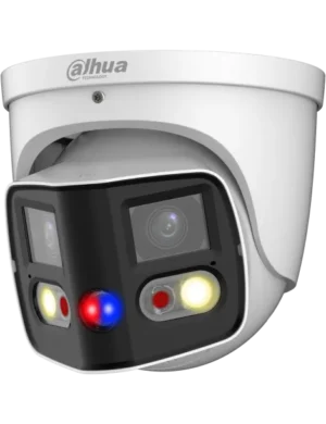 Cámara IP Dahua TIOC Duo Domo 8MP, IAs de Intrusión, Disuasión Activa, SMD 4.0, audio bidireccional, IP67 — IPC-PDW3849-A180-AS-PV