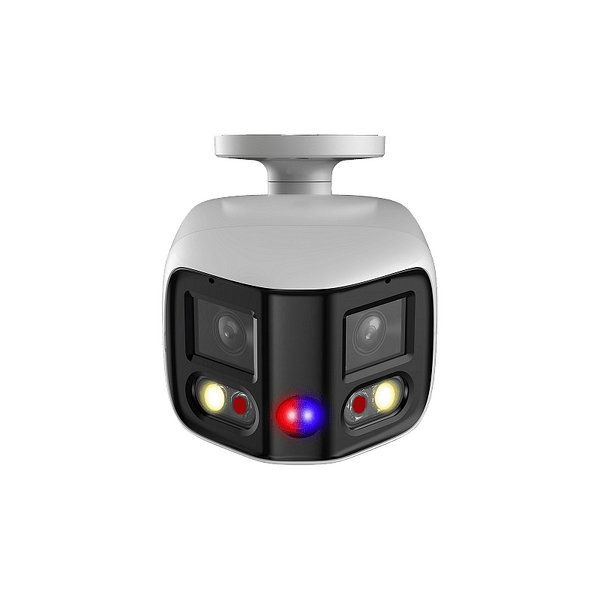 Cámara IP TIOC Duo 180 grados Bullet 8MP, Monitoreo-Intrusión&Detección inteligente, Audio&Mic, IP67 exteriores, luz estrobo, doble ilum, soporta sirena --- IPC-PFW3849S-A180-AS-PV